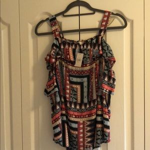 Cato brand cold shoulder women top new with tags